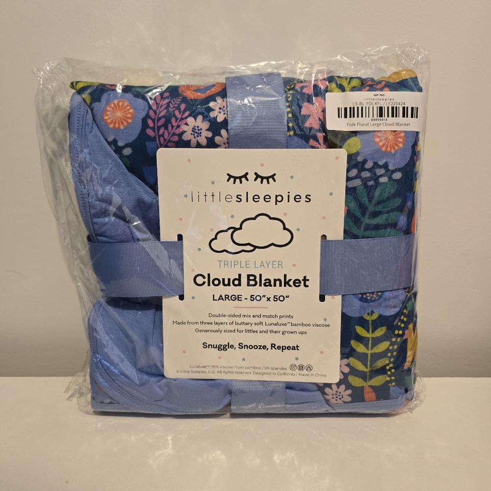 Little Sleepies Folk Floral Large Cloud Blanket (Limited Edition!) NIB NWT